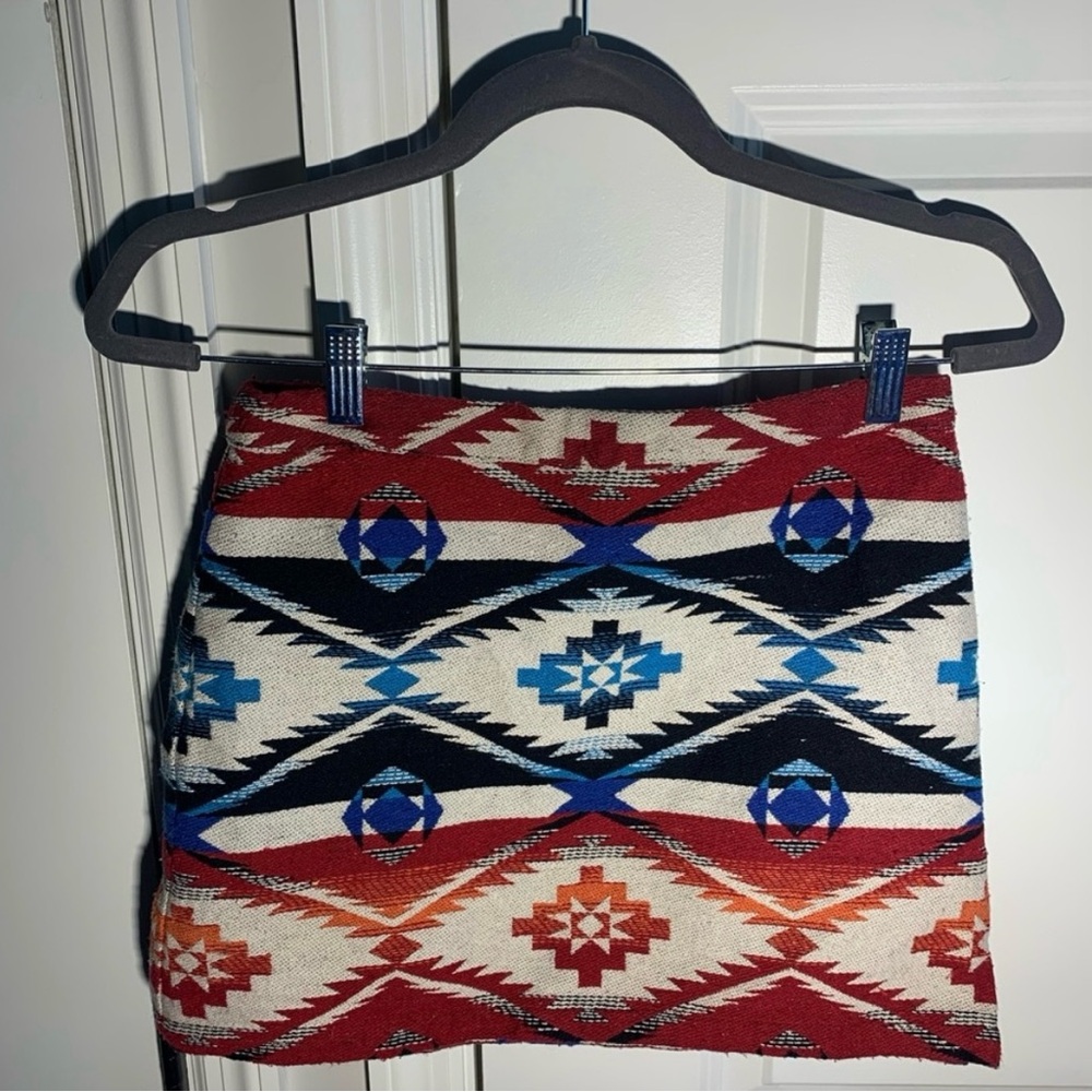 Topshop Tribal Print Mini Skirt